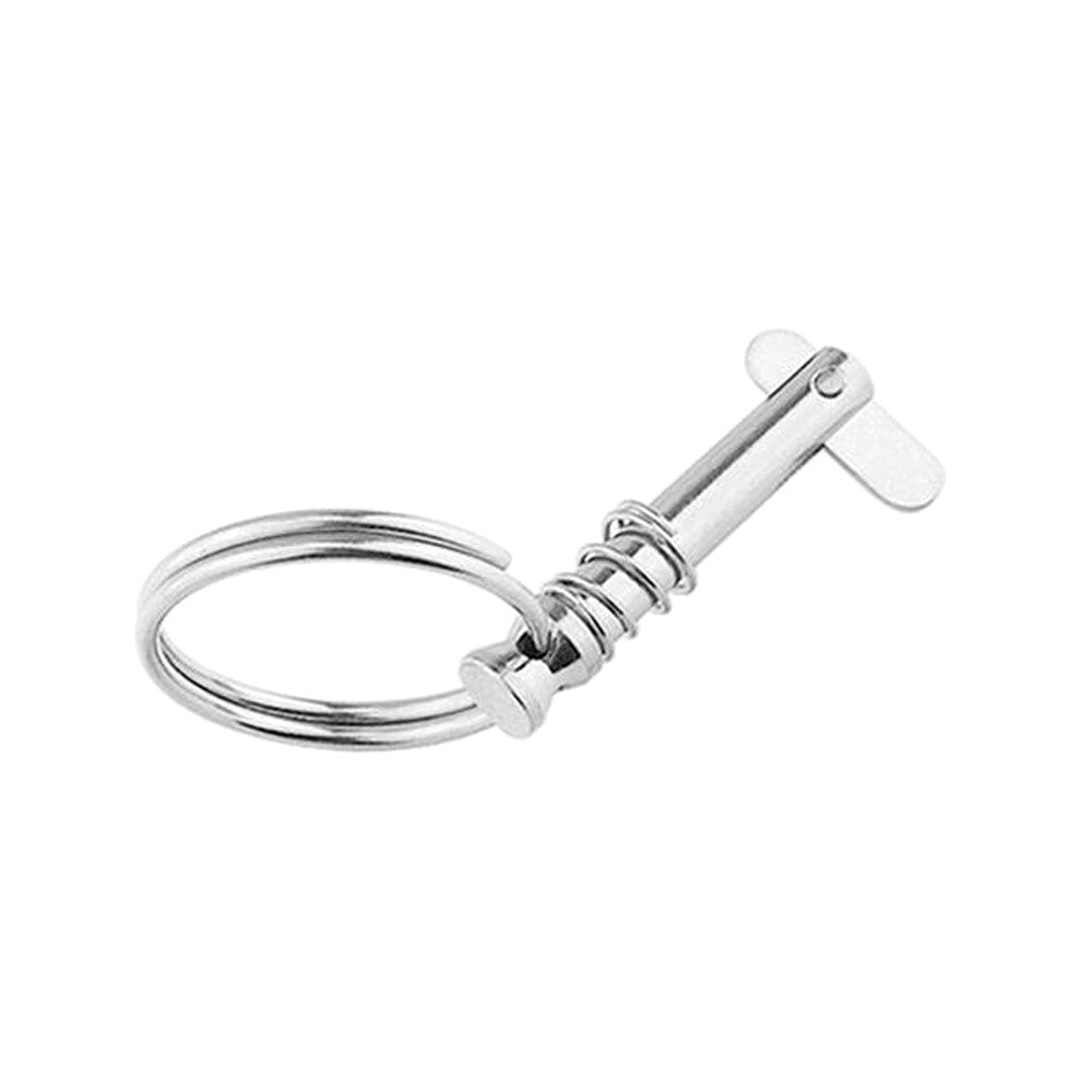 4x Frame Quick Release Spring Pins 1/4 For Boat Bimini Top with Pull Ring Silver Q