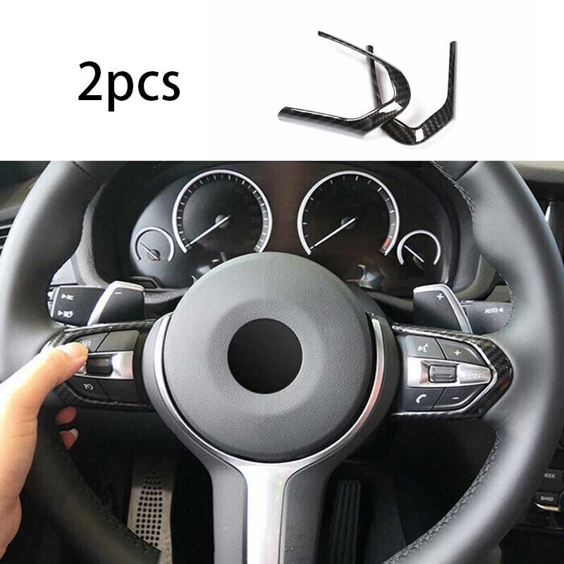 Cover Trim Steering Wheel Switch for BMW 3 4 Series GT 2013-2019 Carbon Fiber
