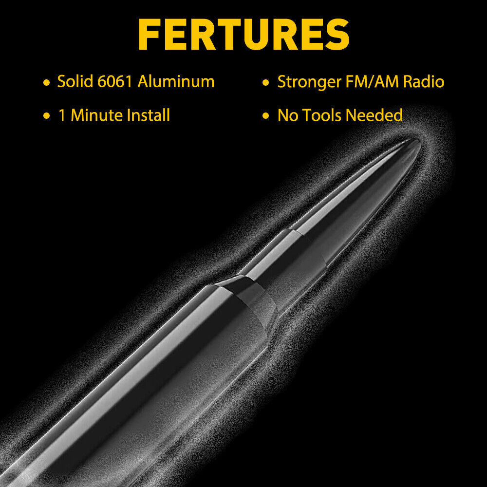BLACK BULLET ANTENNA 50 CAL for CHEVROLET SILVERADO for GMC for SIERRA 1500/2500/3500 Q