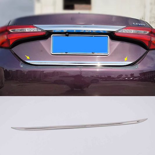 for Toyota for Corolla 2014-18 Chrome steel Rear Door Trunk Lid Tailgate Strip Trim