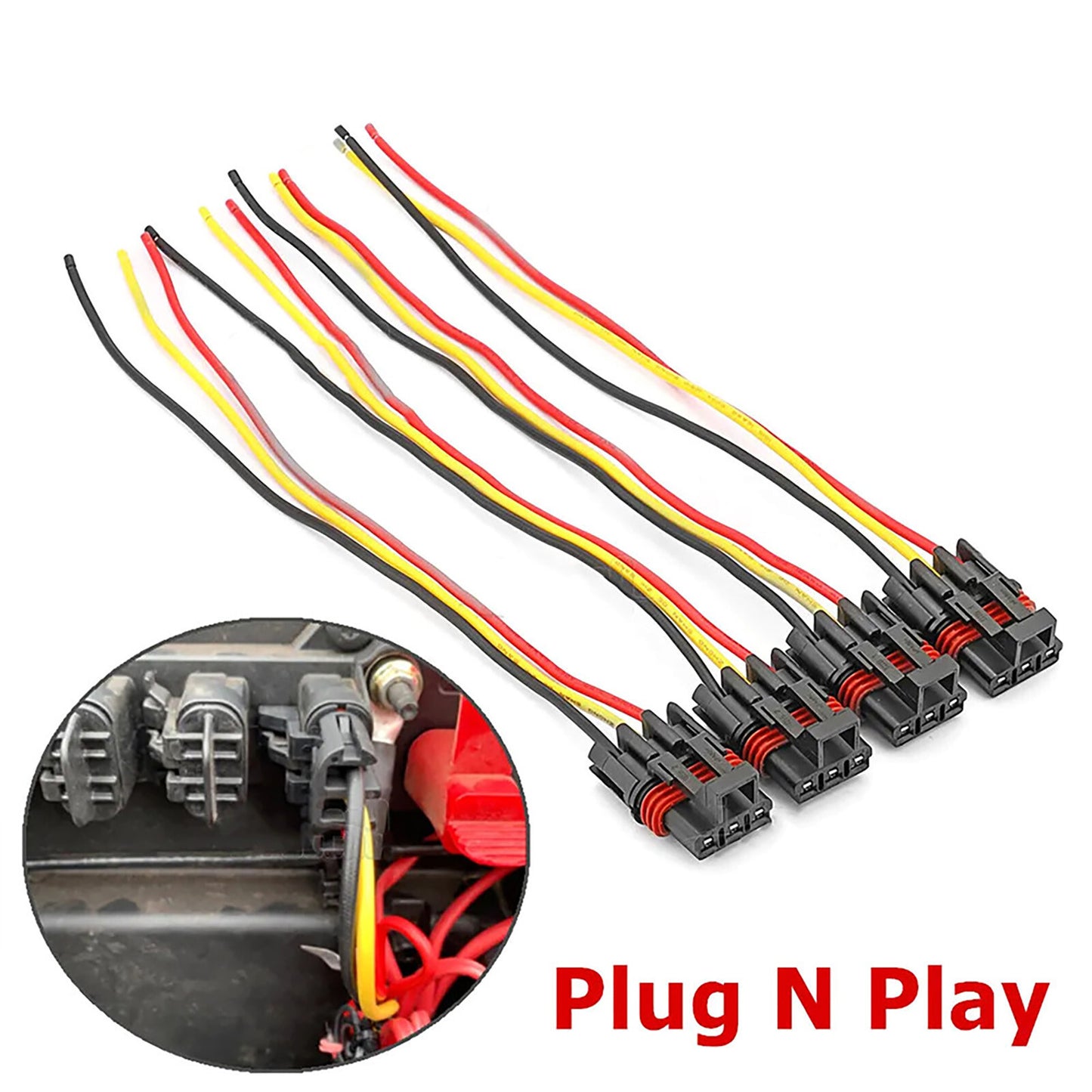 4Pcs for Polaris RZR PRO XP/XP 4 Pulse Power Bus Bar Plug Pigtail Connector