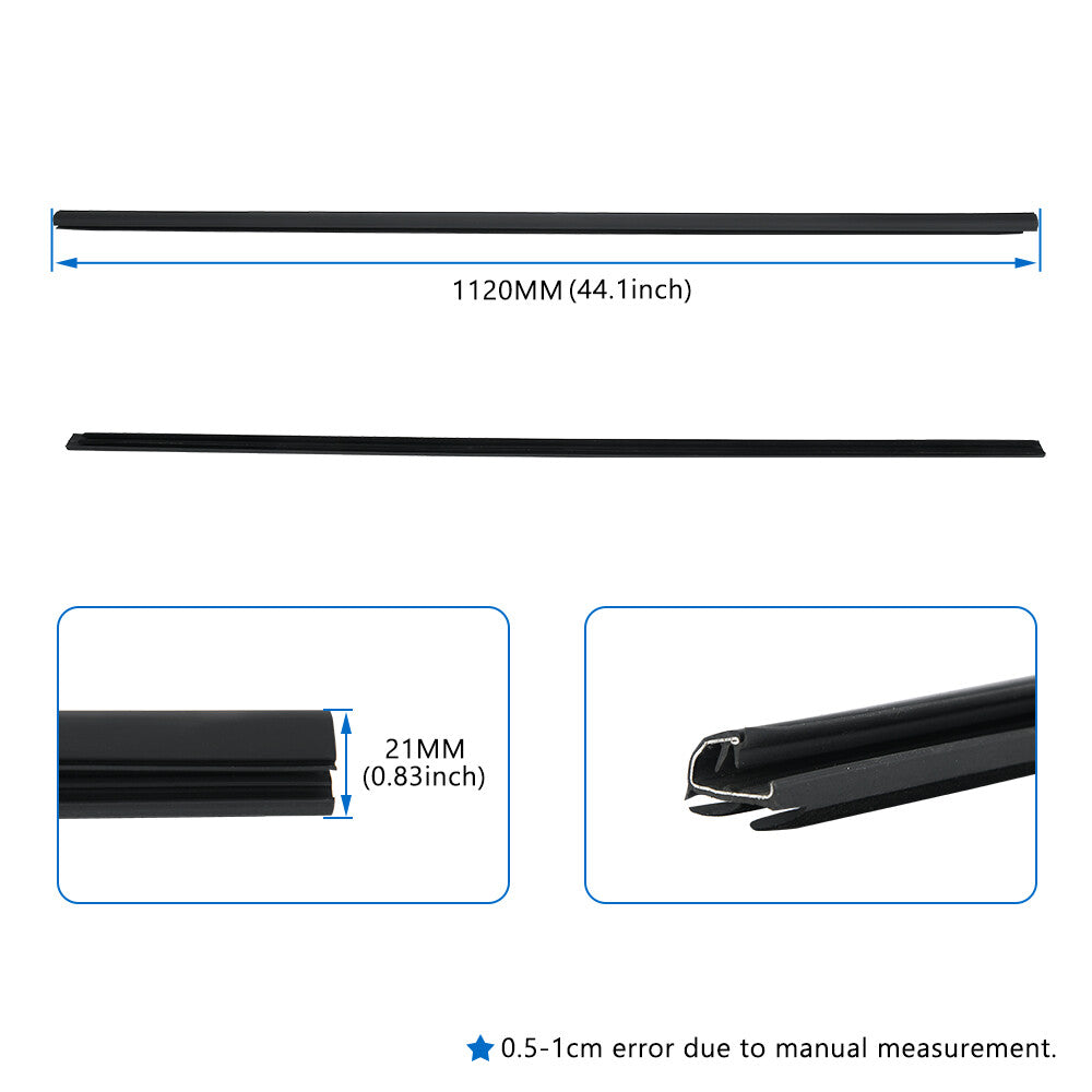 Exterior Door Window Glass Trim Set For 2006-11 for Honda for Civic 2D coupe Left Right