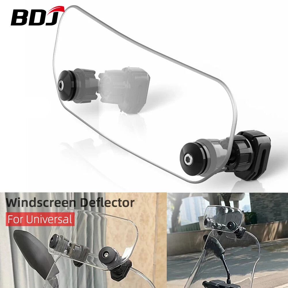 Universal Windscreen Deflector Spoiler Clamp-On All Motorcycle Models XADV TMAX