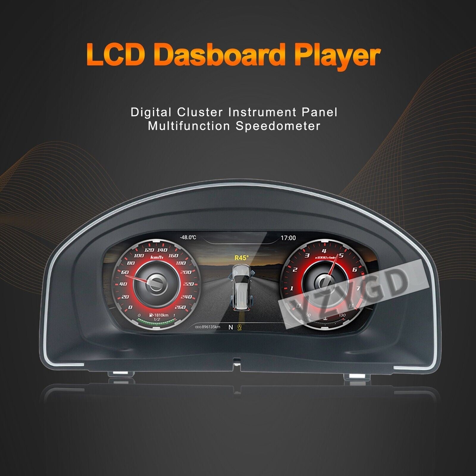 for Volkswagen Scirocco 2009-2016 LCD Cluster Instrument Digital Speedometer Q