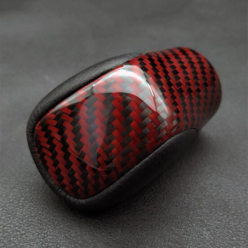 for Lexus NX200t 300h 15-21 Carbon Fiber Red Gear Shift Knob Shifter Lever Trim