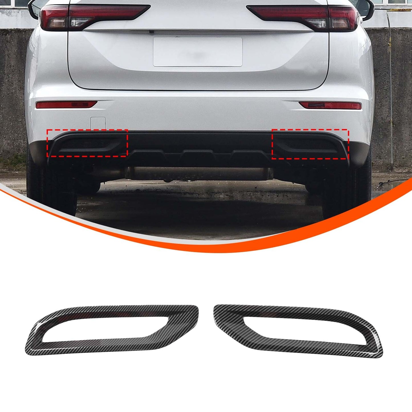 Carbon ABS rear bumper lower trim for Outlander 2022-2024 n