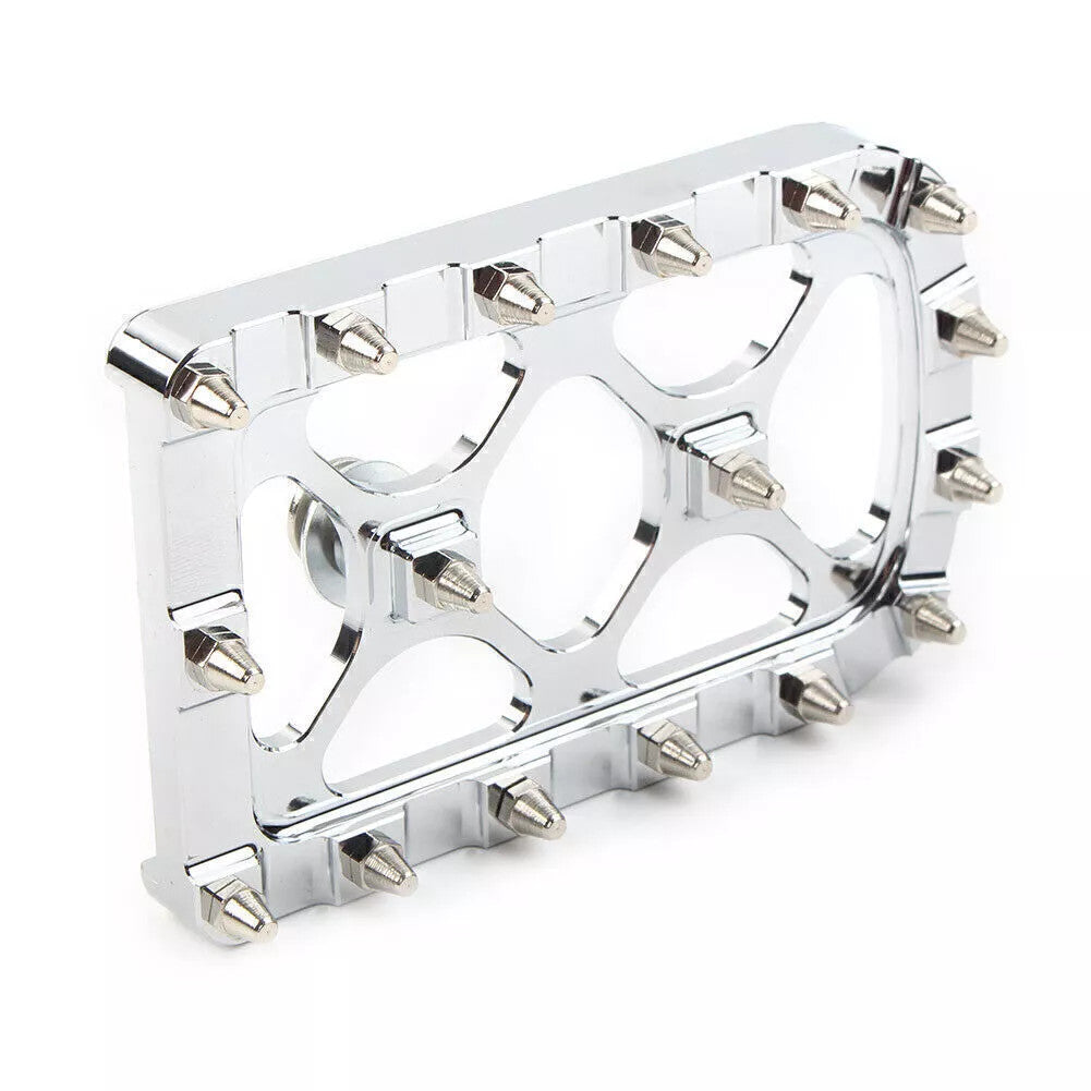 Chrome MX style FootPeg brake pedal pads for Harley Softail Electra Road Glide n