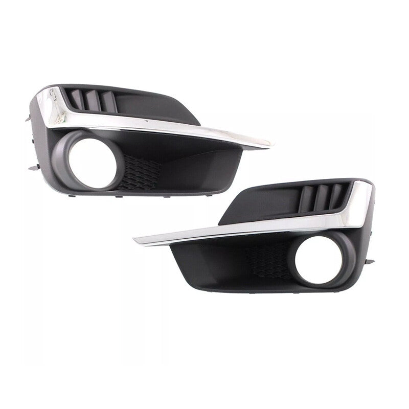 Front Chrome Black Fog Light Bezel LH RH Kit Pair for Subaru Impreza New
