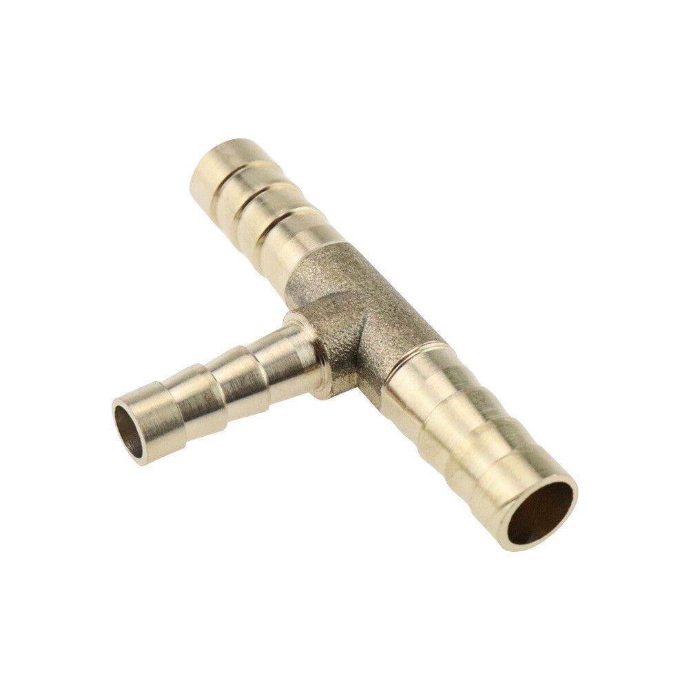 Barb Brass Pipe T 3-Way Fitting Oil Gas Fuel Connector 5/16X1/4X5/16 8mm 6mm 8mm Q