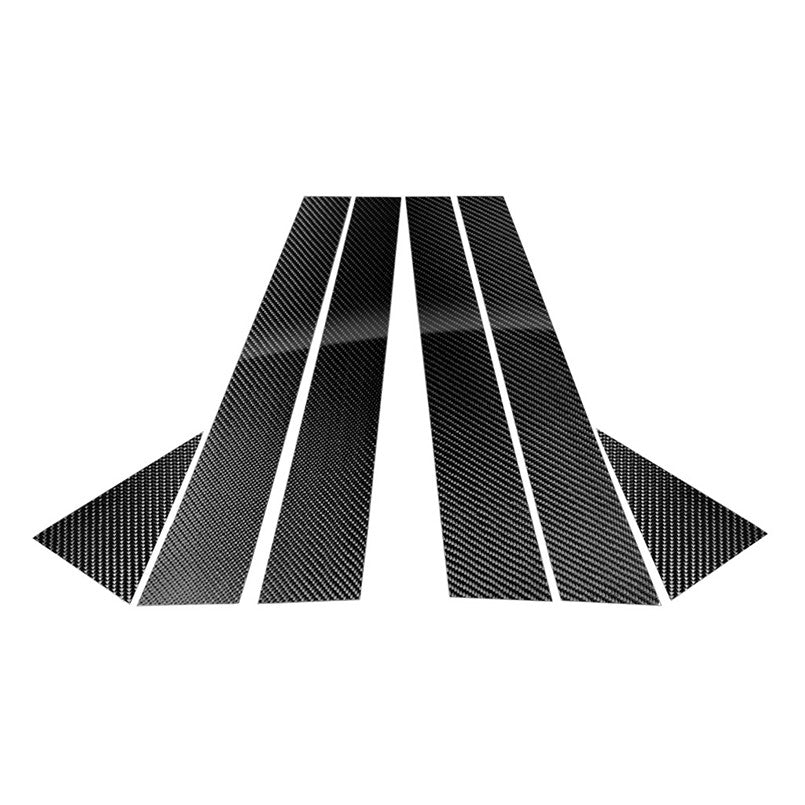 for Audi Q5 2013-17 Carbon Fiber Pillar Posts Door Window Molding Strip Trims 6P