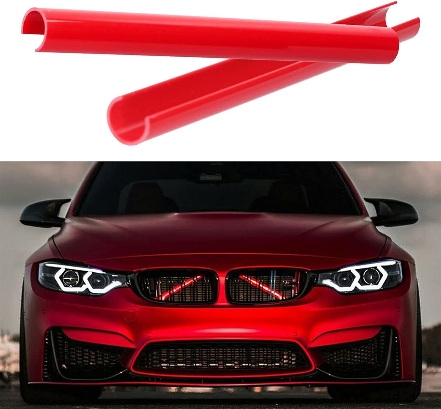 2-Piece Red Front V-Support Grille Trim Cover for 1 2 3 4 G20 G29- n