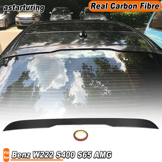 Fit for Mercedes-Benz W222 S400 S65 14-20 REAL CARBON Rear roof spoiler Wing