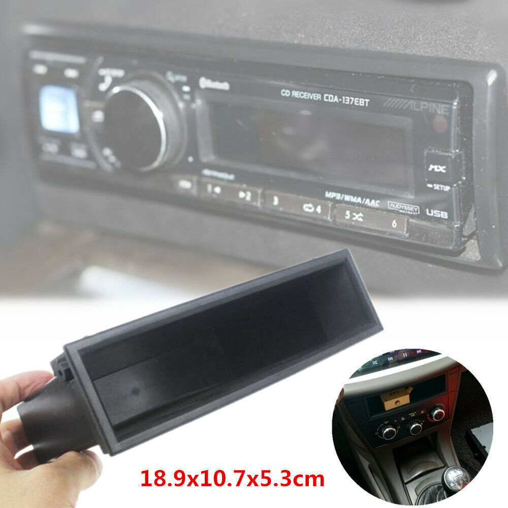 1 DIN Car Stereo Radio Dashboard Box Cup Holder Storage CD Player Box US Stock 1 Piece n