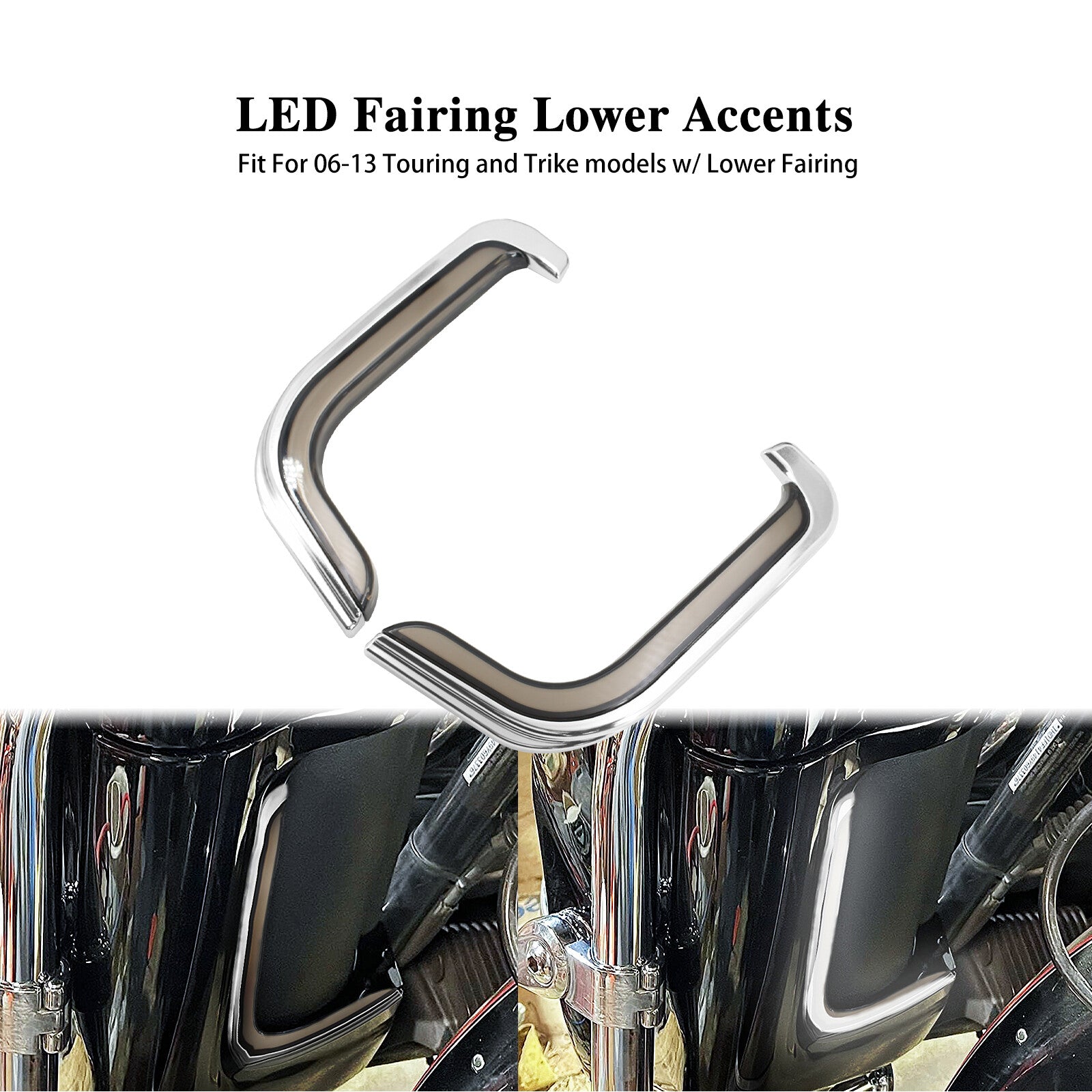 LED Fairing Lower Accent Turn Signal Light Fit for Harley Touring CVO 2006-2013 Q