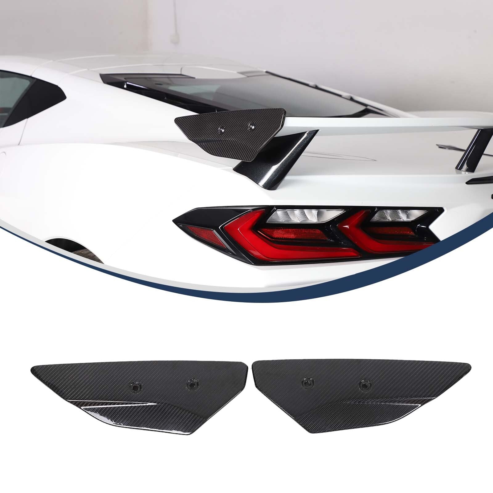 Suitable for 2020 - 24 for Corvette C8 carbon fiber rear fin boiler side fin panel trim